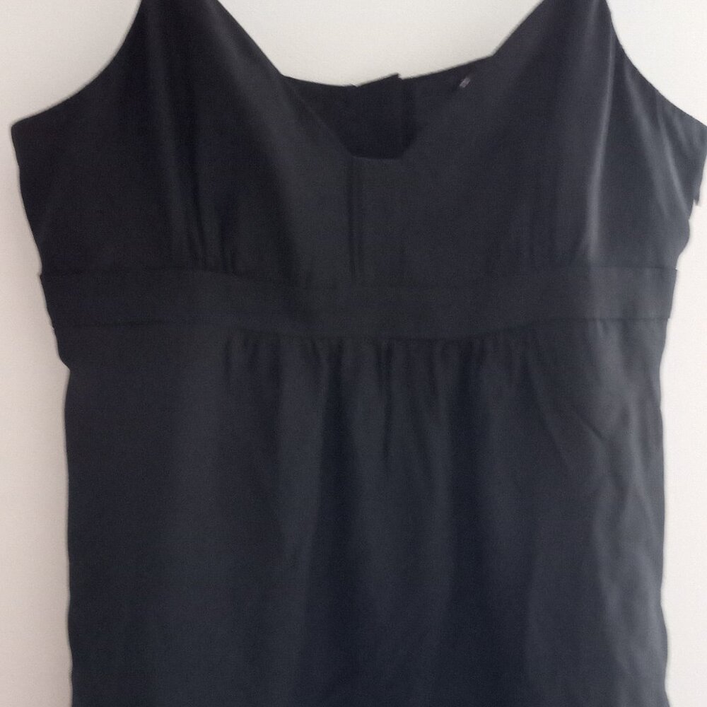 'JUICY COUTURE' Baby Doll Black Fully Lined Silk Top Size 8 Flawless EUC